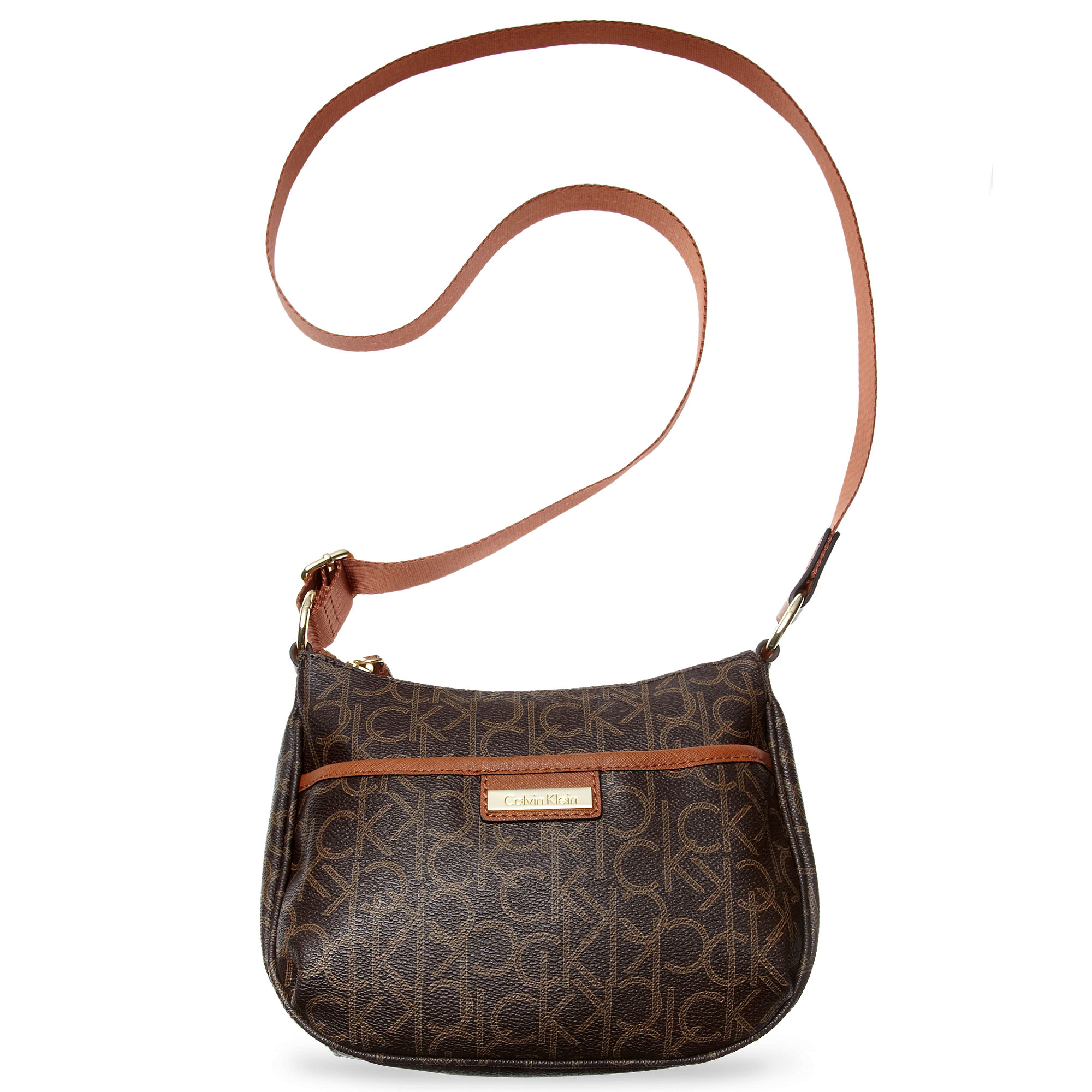 Lyst Calvin Klein Hudson Monogram Crossbody In Brown Gallery Previously Sold At Macy S Women Calvin Klein Crossbody