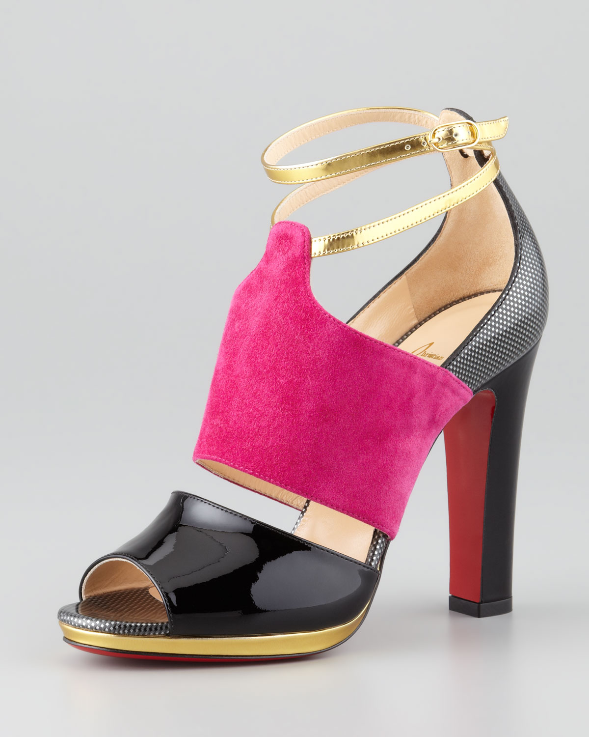 Christian louboutin Lasauve Colorblock Sandal Grenadinemulti in ...