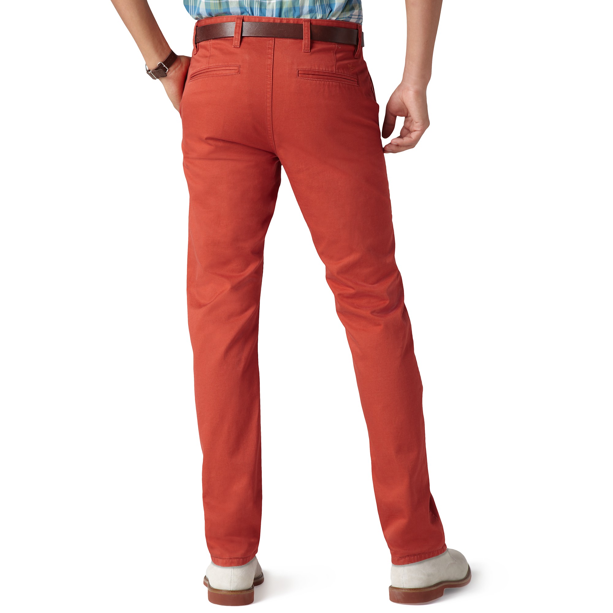 Lyst - Dockers Slim Fit Alpha Khaki Color in Red for Men