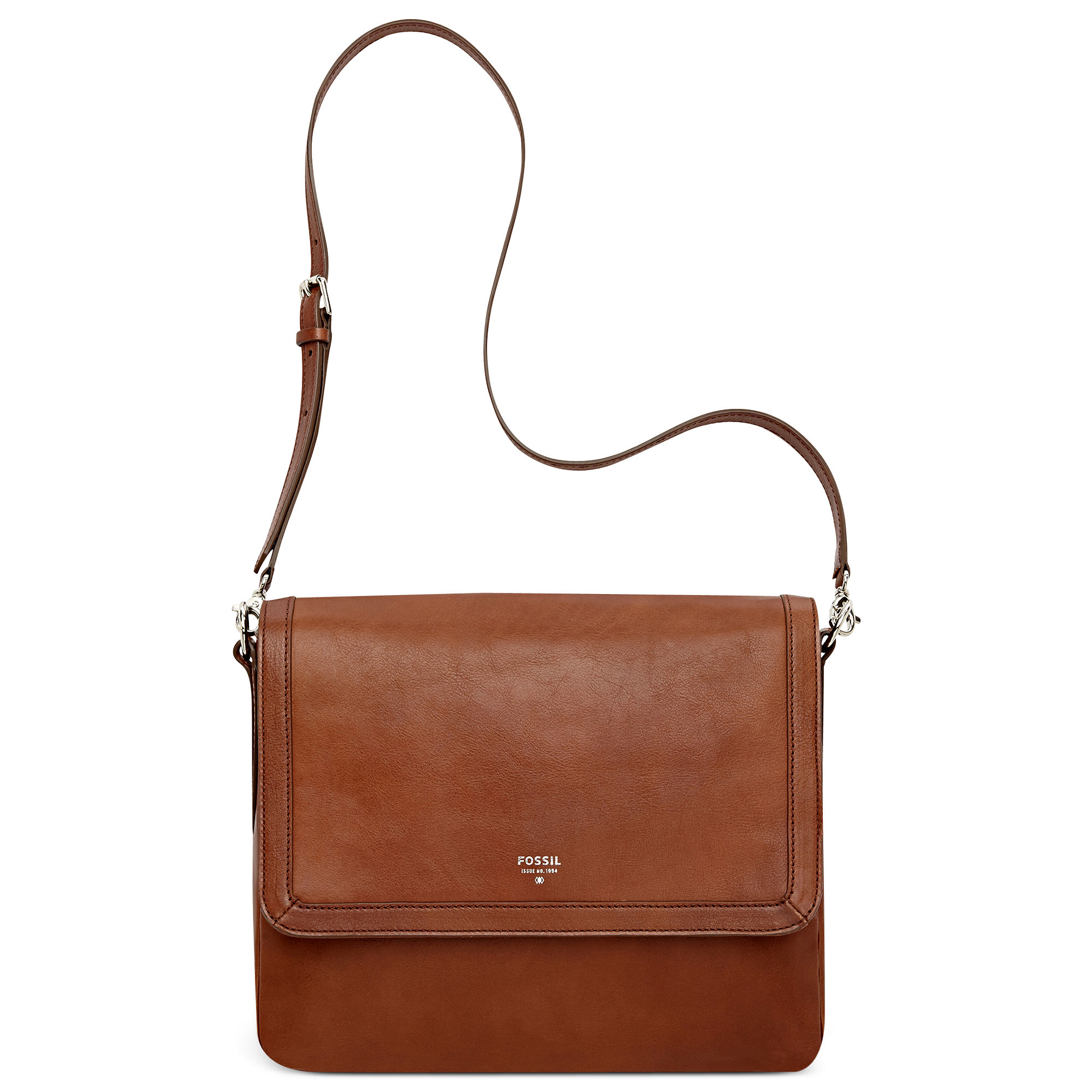 Lyst Fossil Sydney Leather Flap Crossbody in Brown