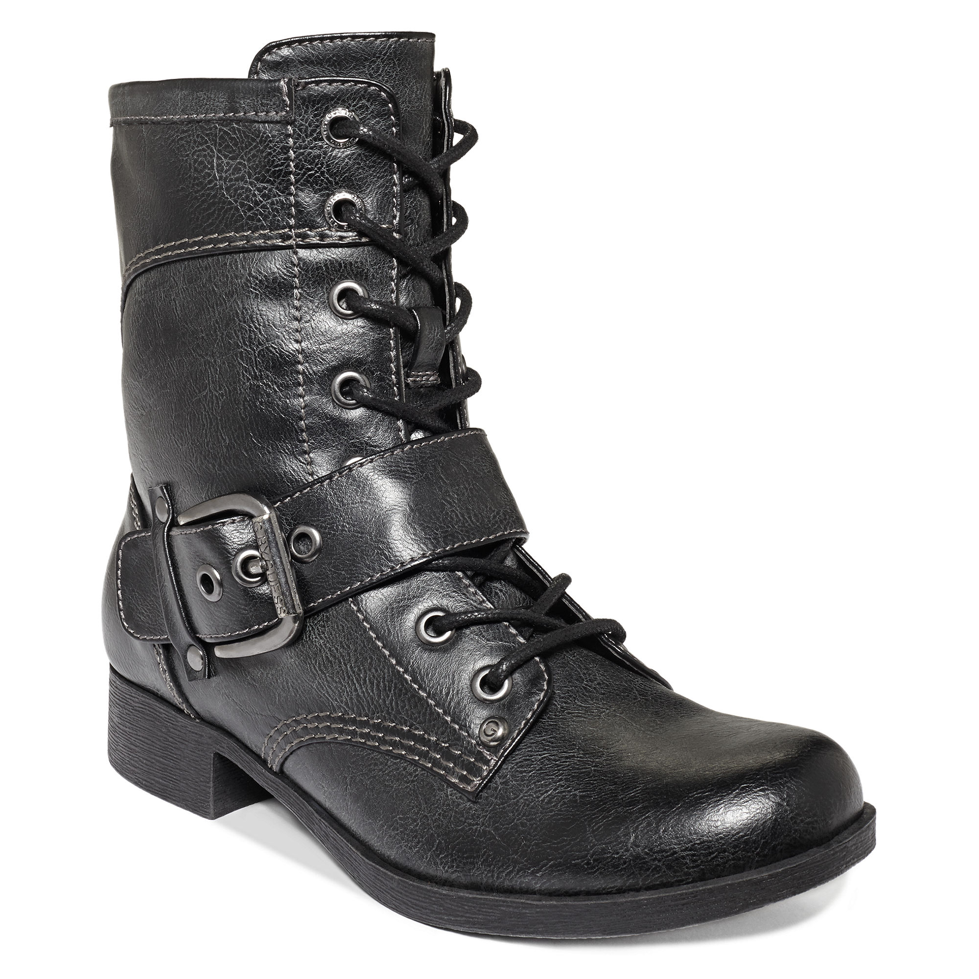 G by guess G By Guess Boots Bleeker Combat Booties in Black | Lyst