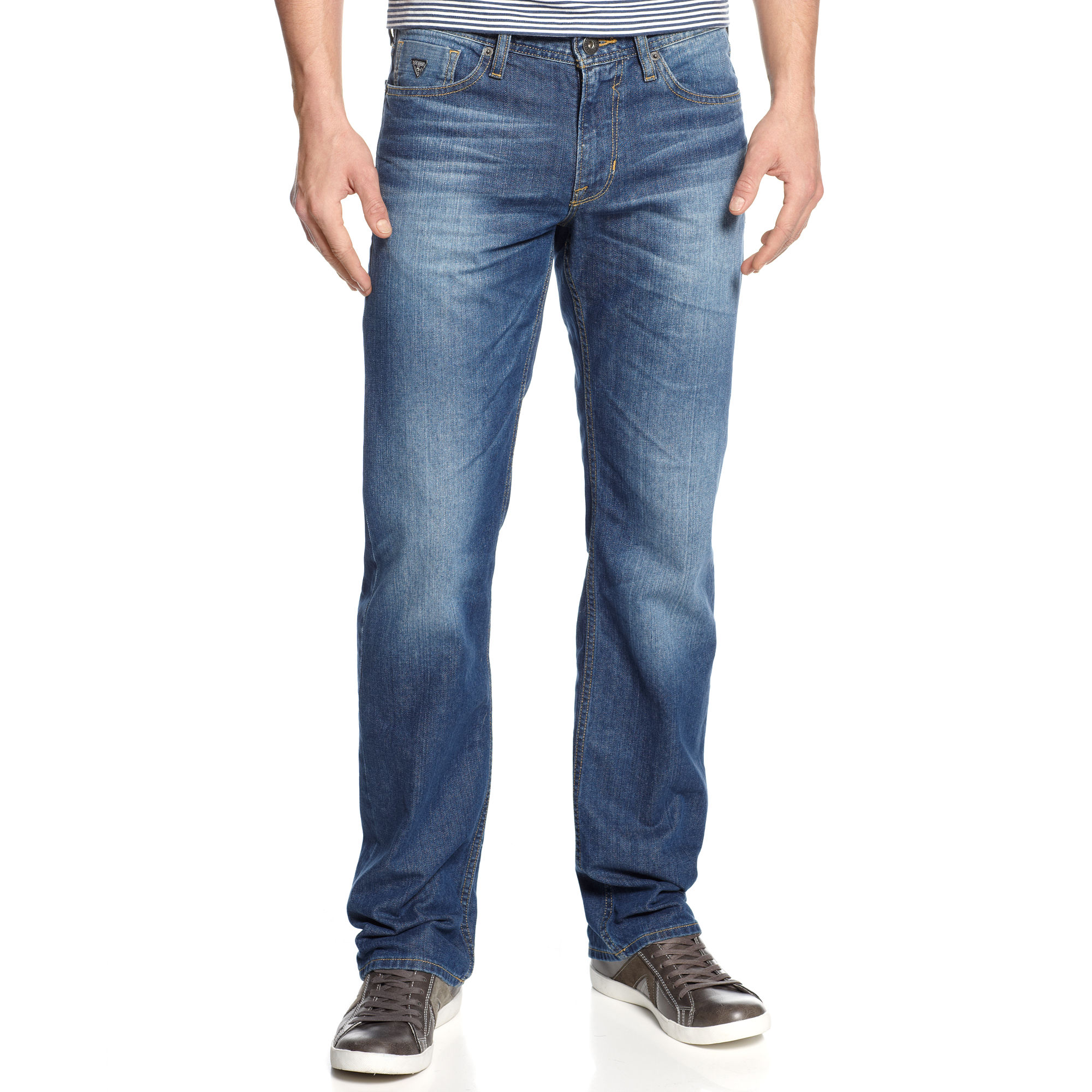 Guess Desmond Relaxed Fit Jeans in Blue for Men (lumbar wash) | Lyst