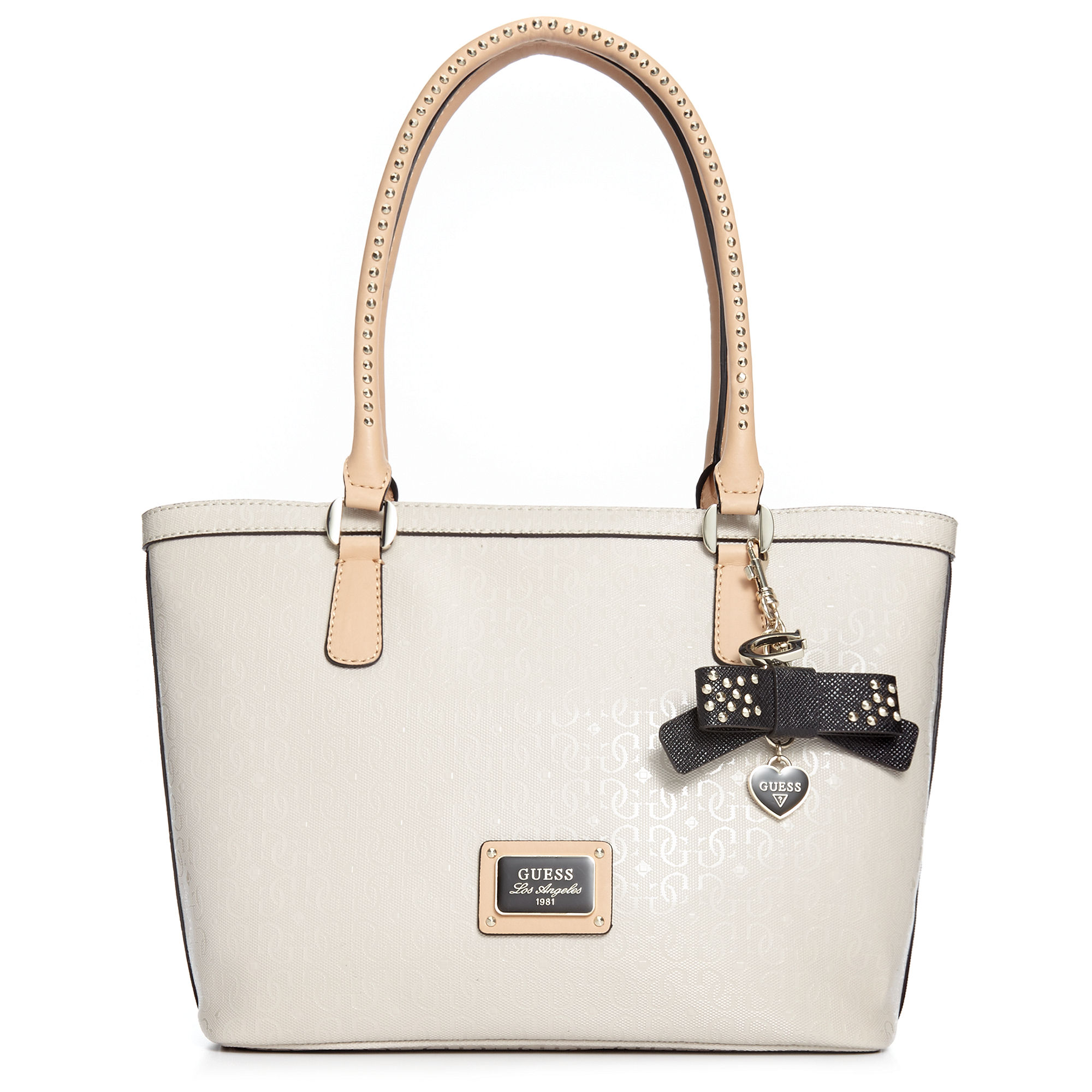 White Guess Handbag. GUESS Tote, Shoulder Bag, White.