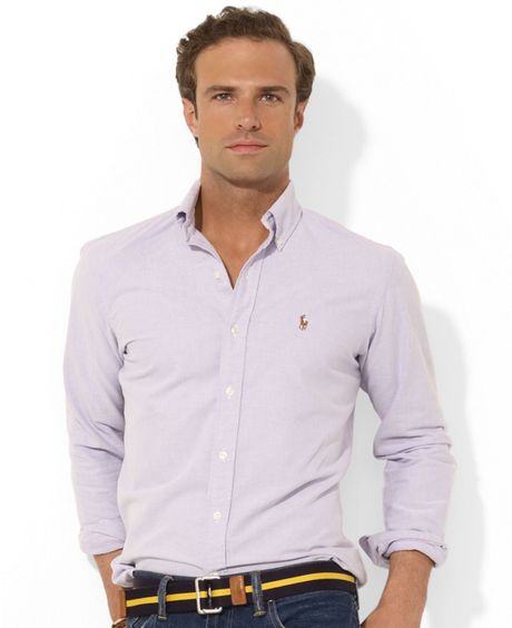Ralph Lauren Classicfit Cotton Oxford Shirt in Purple for Men (Country ...