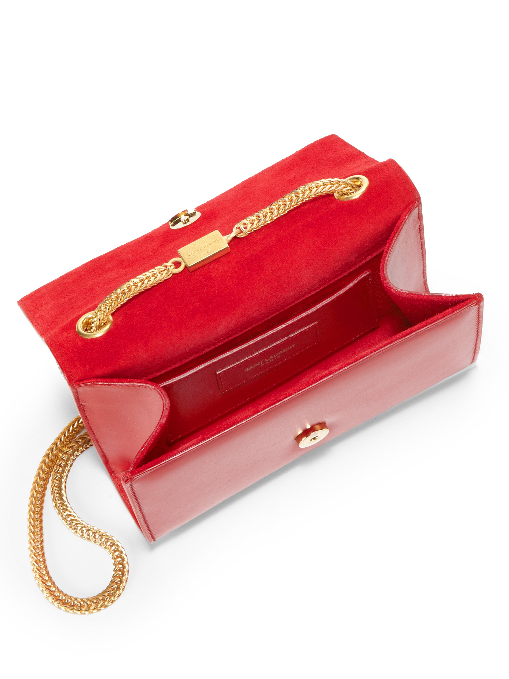 Saint laurent Cassandre Tassel Small Shoulder Bag in Red | Lyst