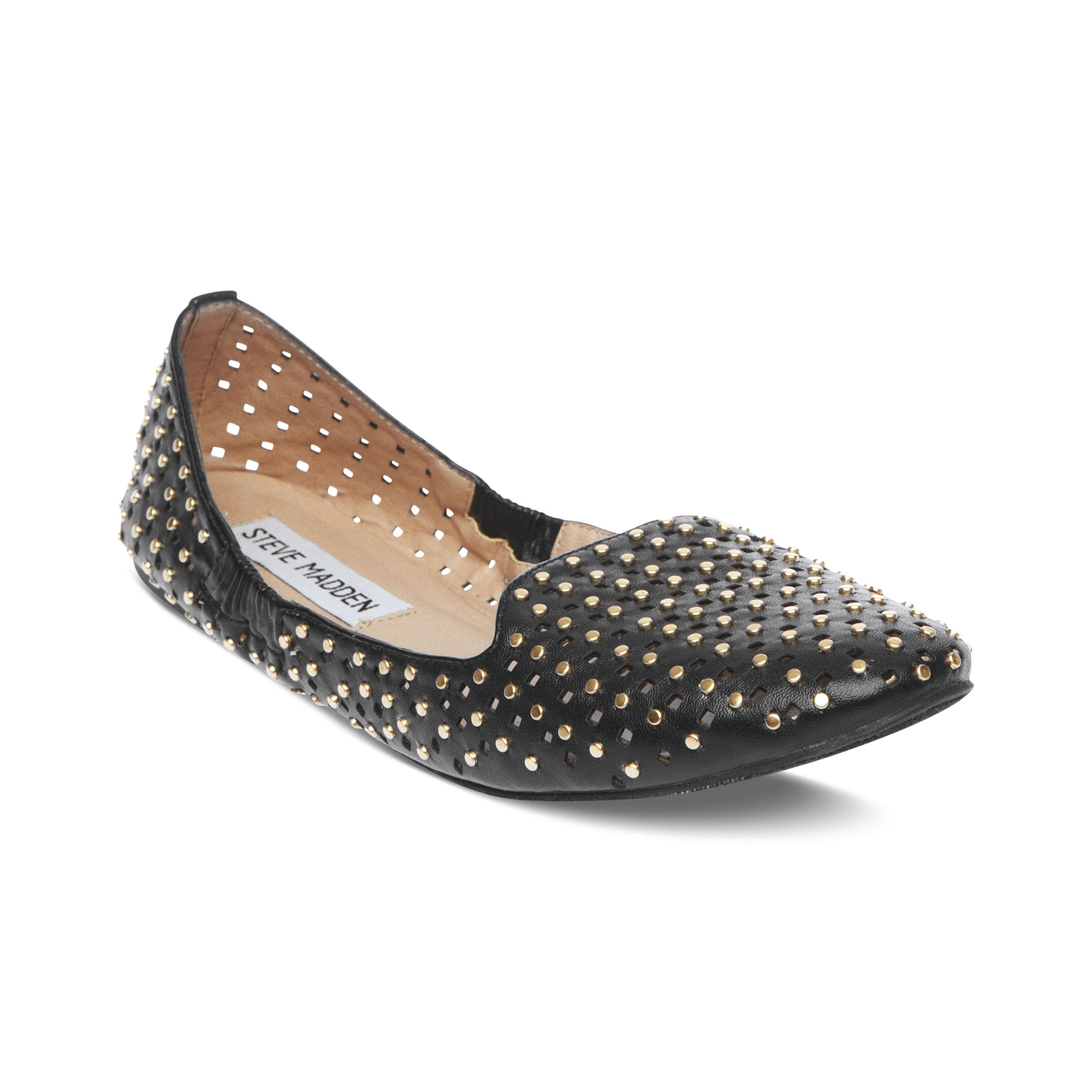 Steve madden Pompei Smoking Flats in Black | Lyst