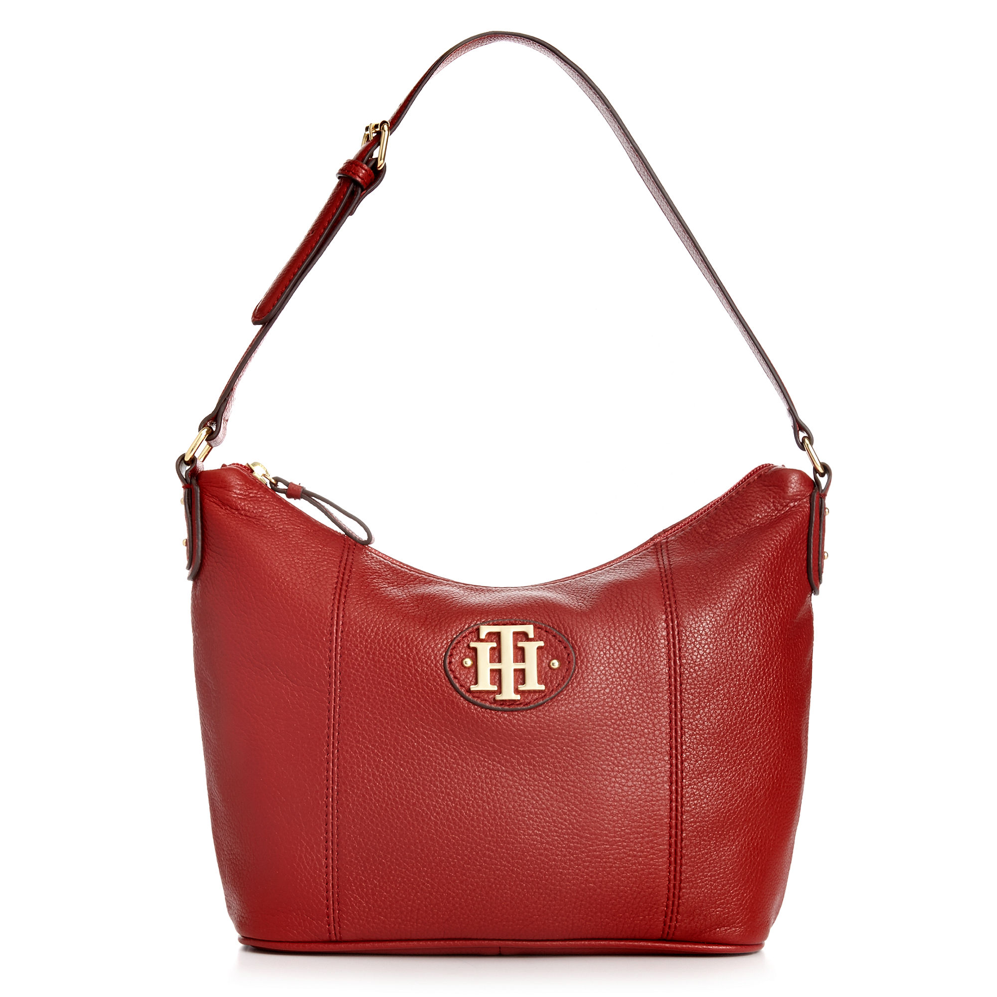 Lyst Tommy Hilfiger Keepsake Leather Bucket Bag in Red