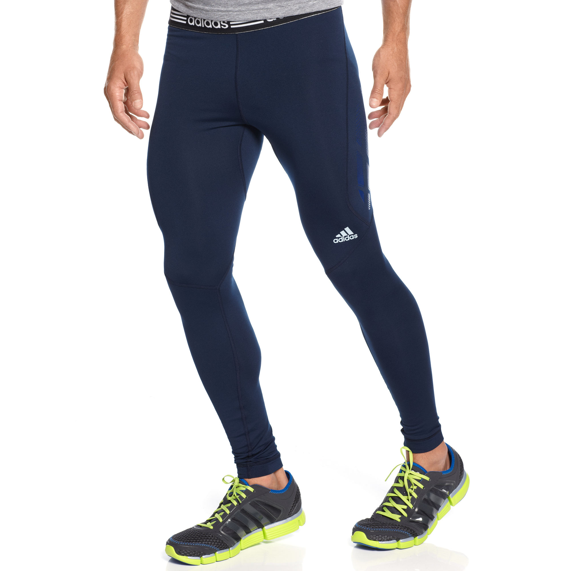 Lyst - adidas Techfit Tight Fractured Running Pants in Blue for Men