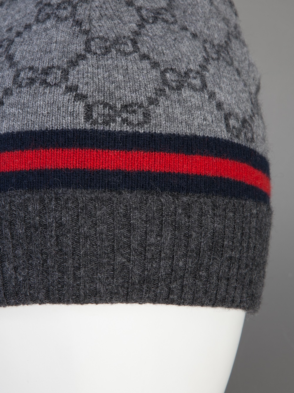 gucci web trim beanie hat