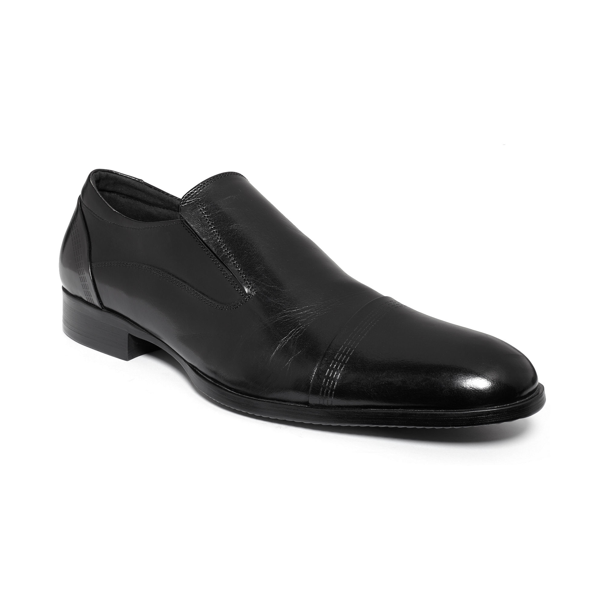 Kenneth Cole Knight School Cap-Toe Slip-On Shoes in Black for Men | Lyst