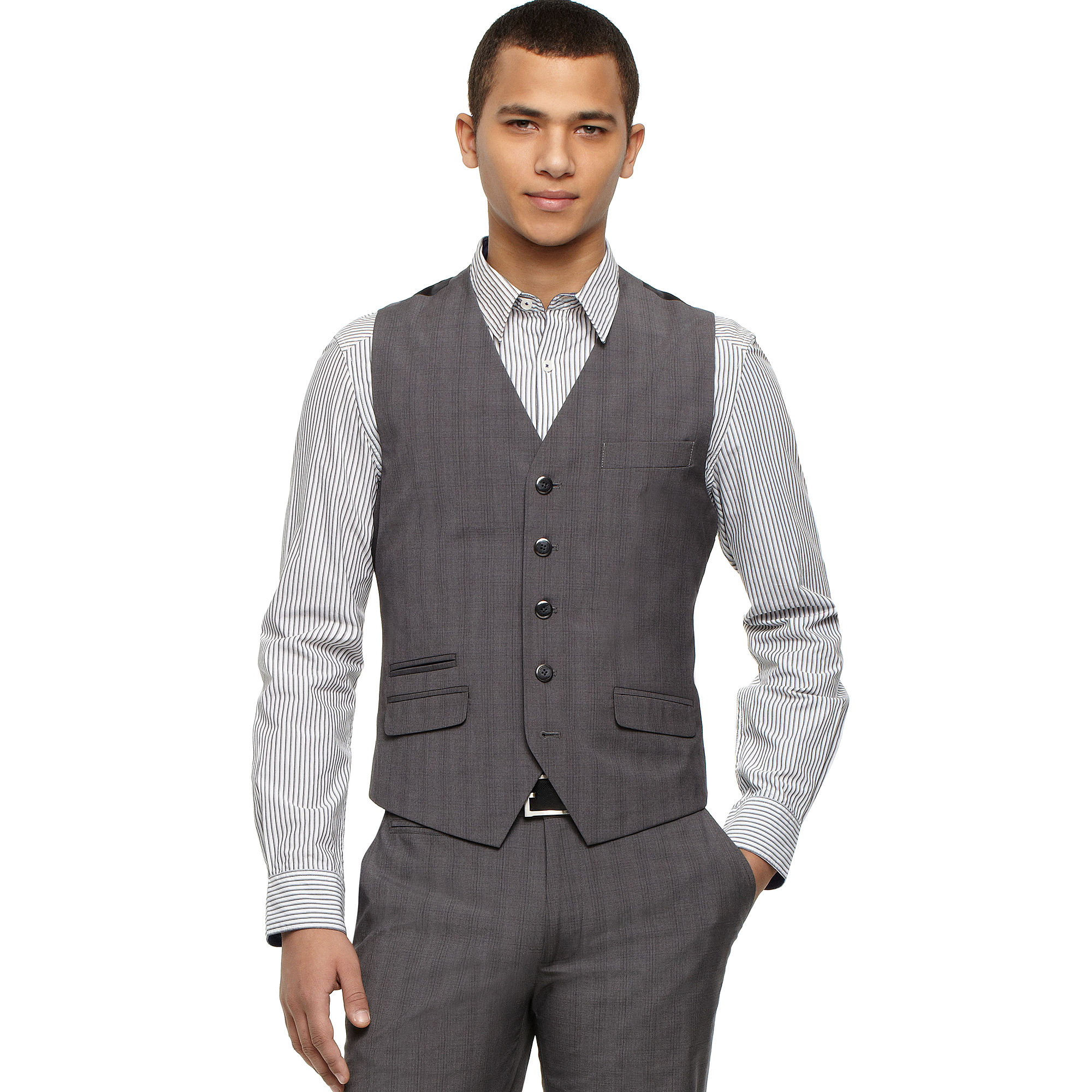 Lyst - Kenneth Cole Reaction Plaid Vest in Gray for Men