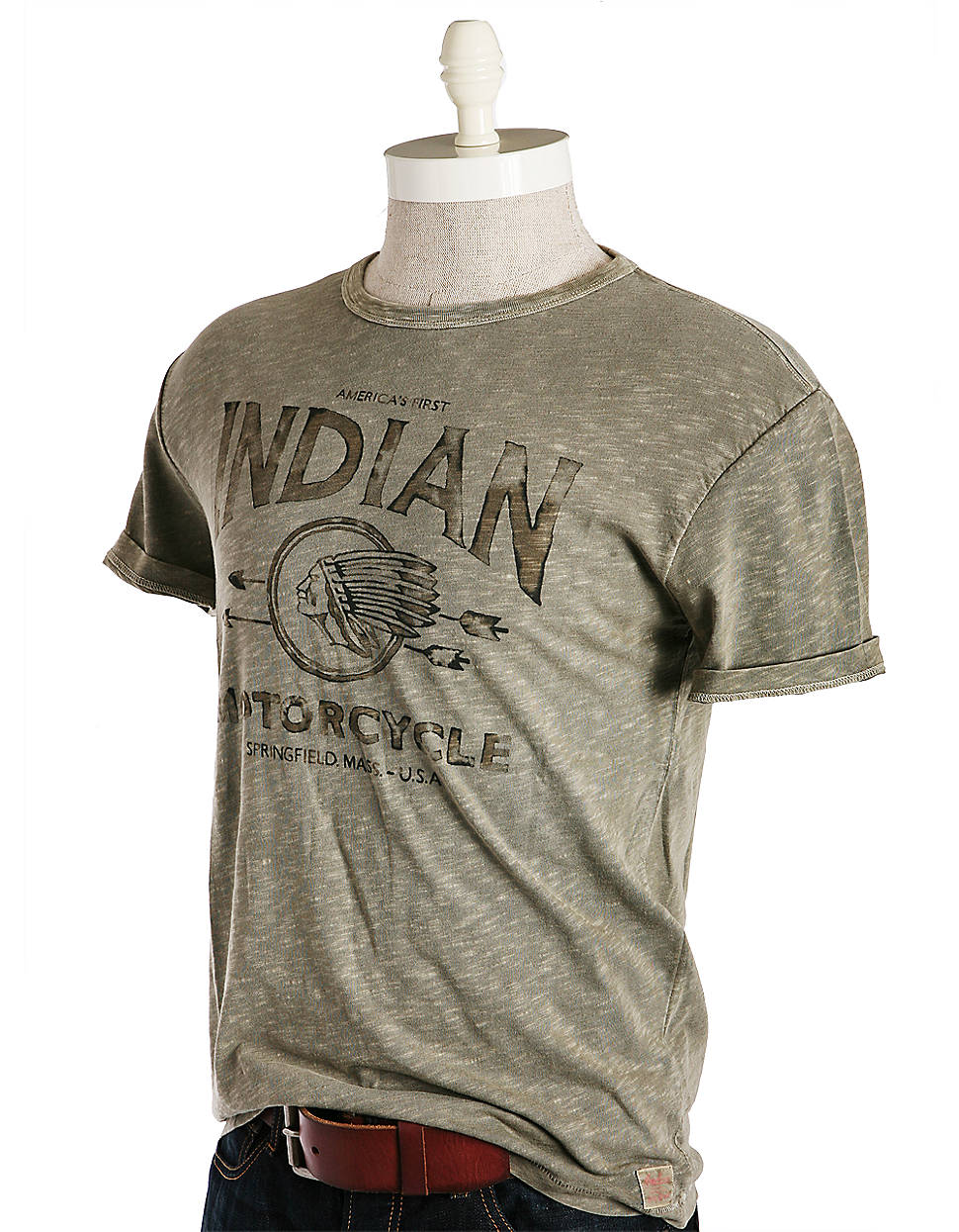 Lucky brand Vintage Indian Motorcycle T Shirt in Brown for Men Lyst