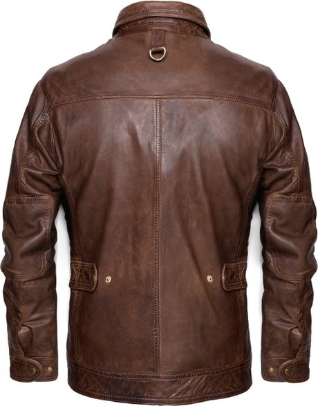 Mango Vintage Leather Jacket in Brown for Men (NUTMEG TEJIDO) | Lyst
