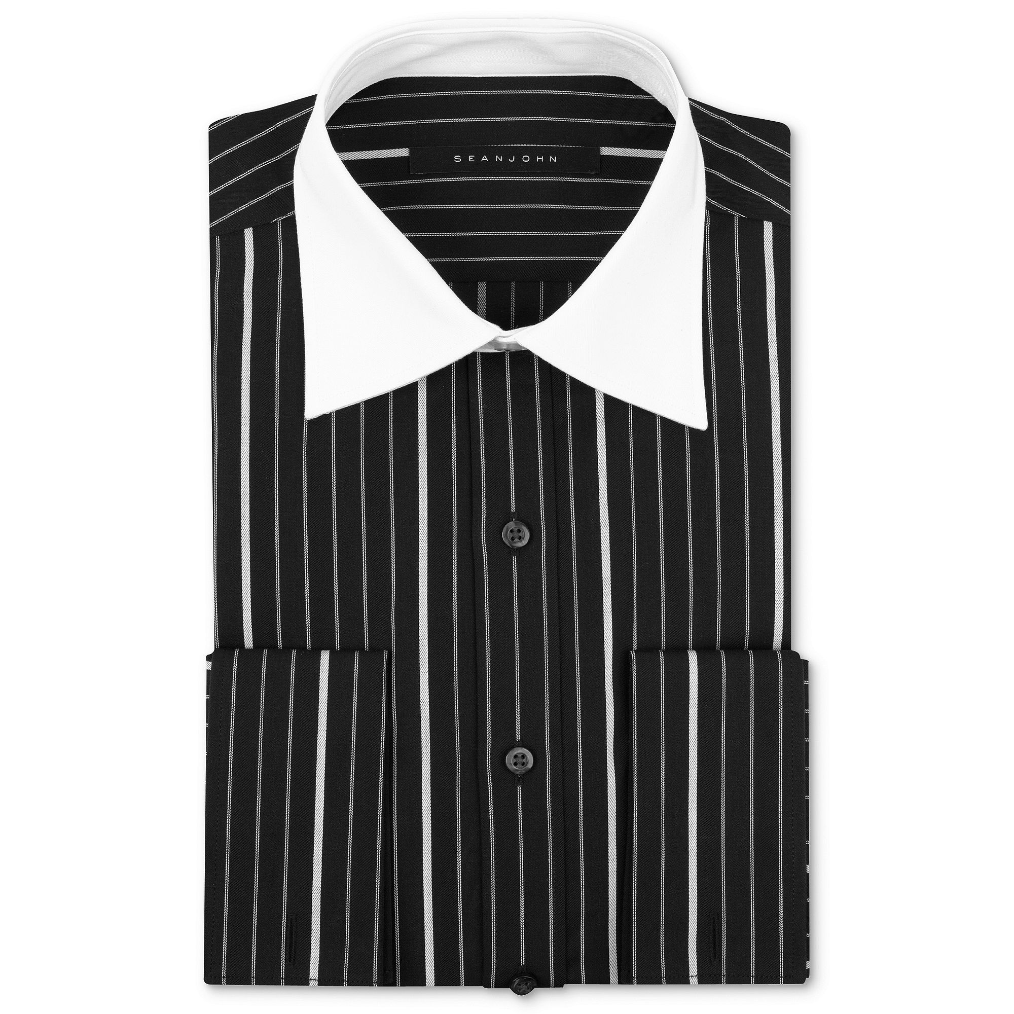 red and black pinstriped shirt men