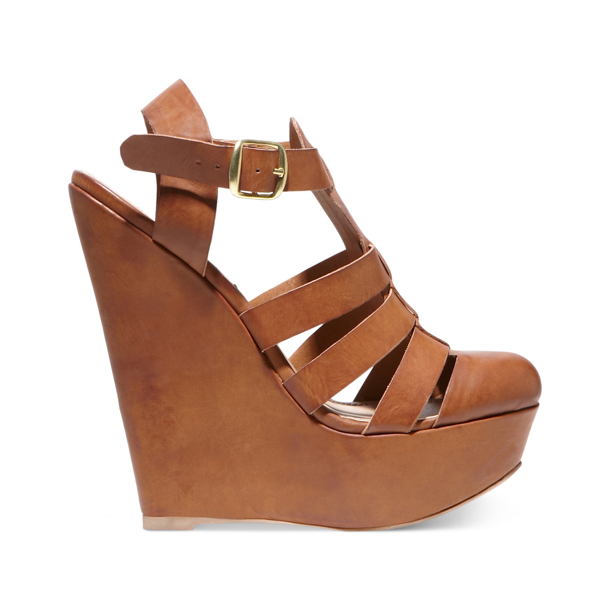 Lyst - Steve Madden Luvely Fisherman Platform Wedge Sandals in Brown