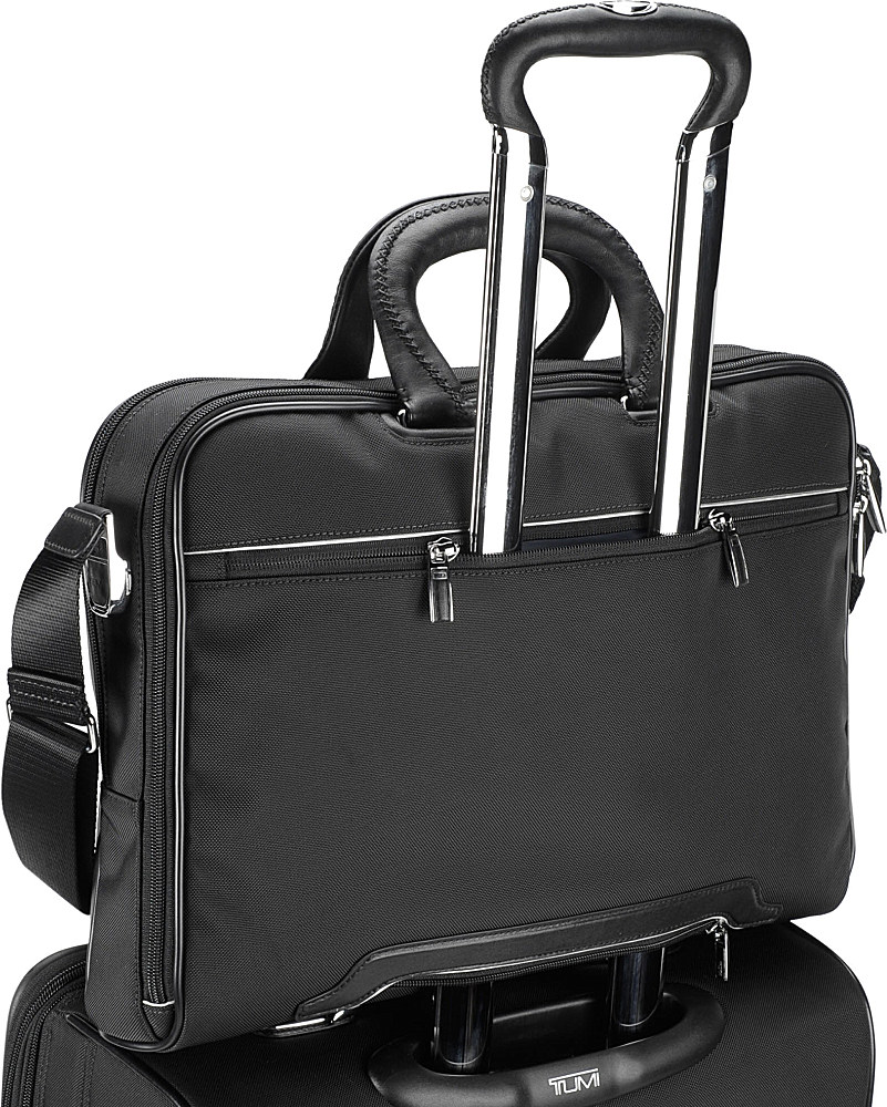 Tumi Arrivé Narita Leather Slim Briefcase For Men in Black for Men Lyst