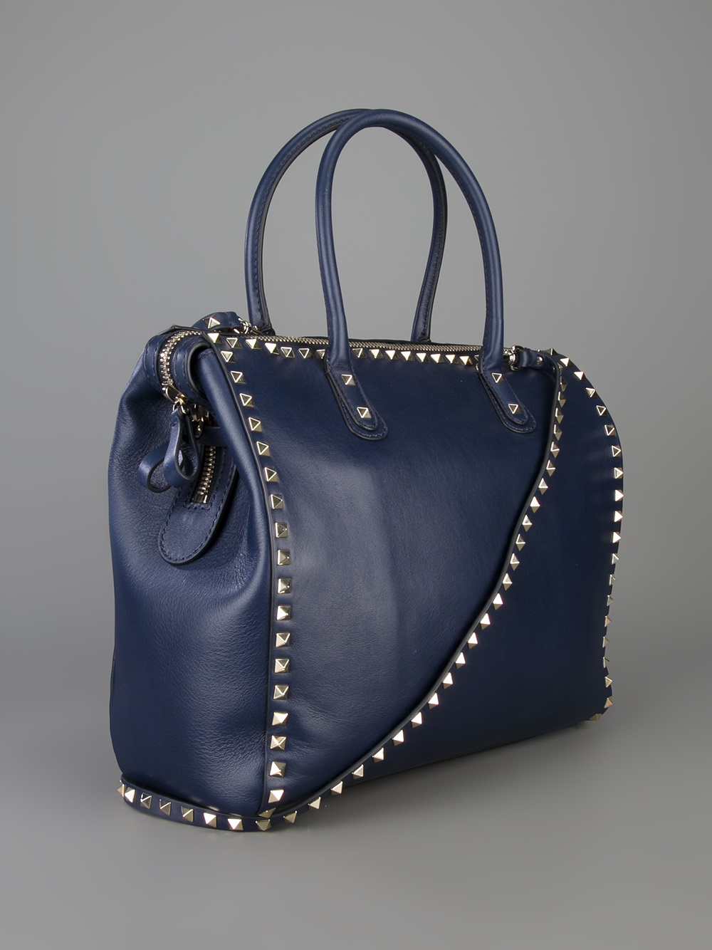 Lyst - Valentino Studded Tote Bag in Blue