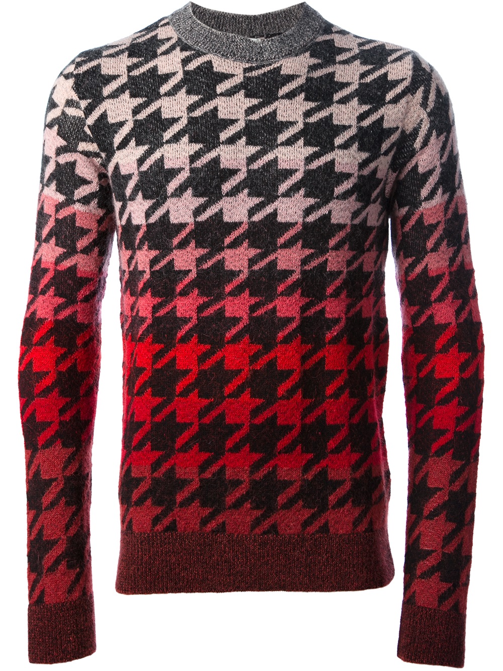 Paul Smith Houndstooth Sweater in Red for Men (black) | Lyst