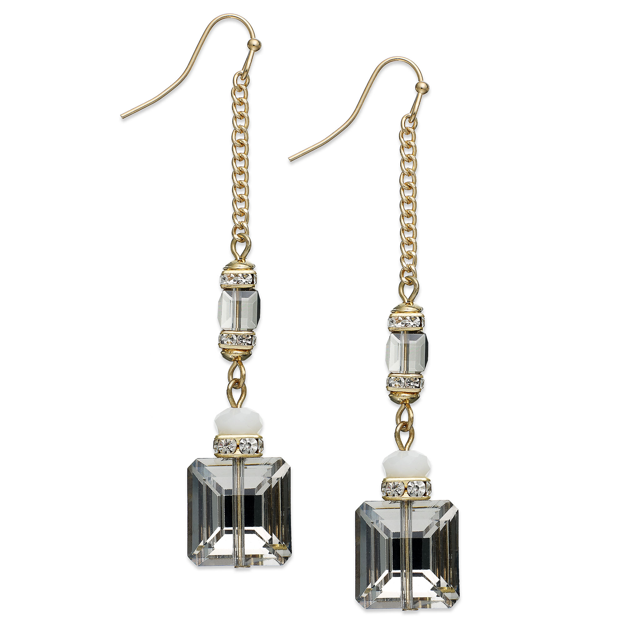 Inc international concepts Goldtone Chain and Crystal Linear Drop