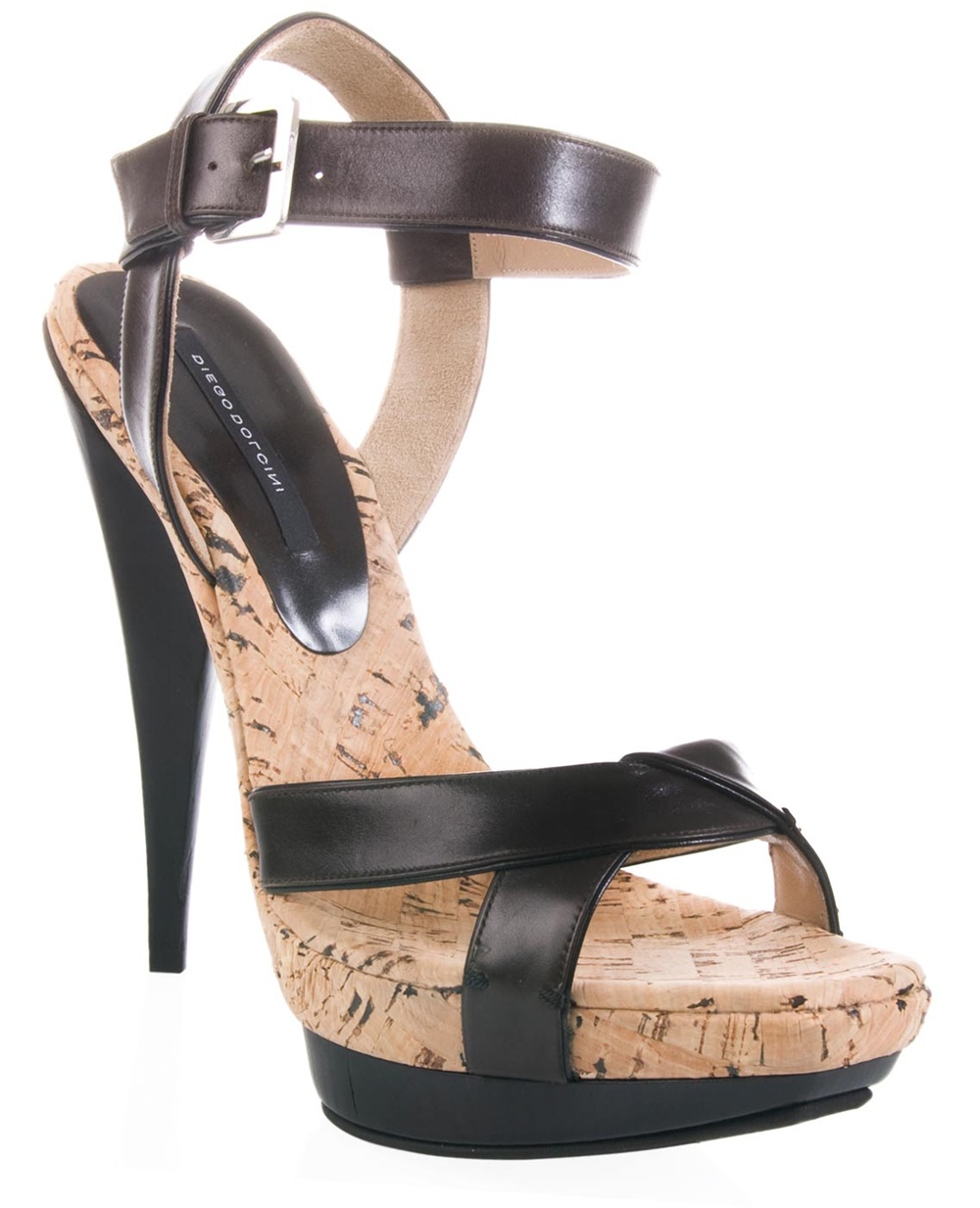 Lyst - Diego Dolcini Cork and Leather Sandal in Brown