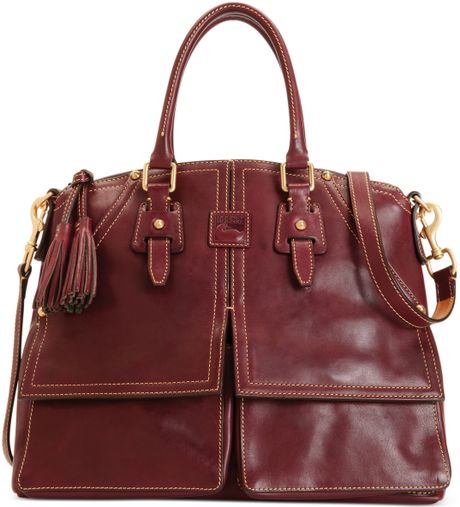 Dooney & Bourke Florentine Clayton Satchel in Red (CRIMSON) | Lyst