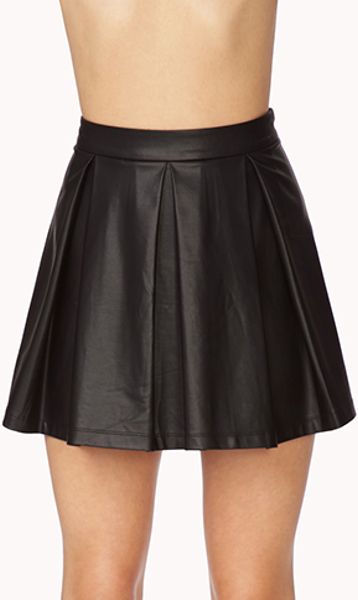 Forever 21 Plaid Scuba Knit Skirt in Black | Lyst