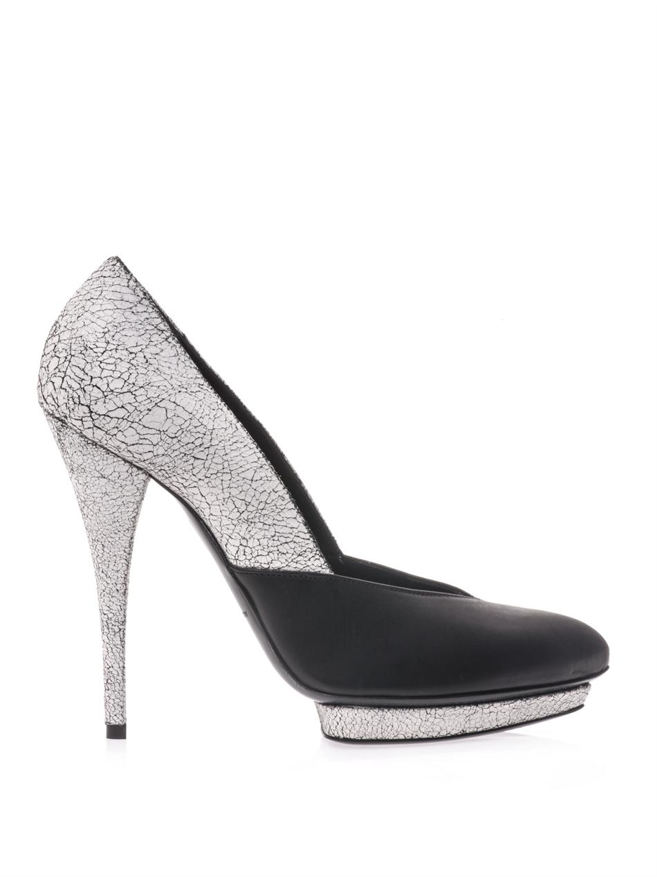 asos cracking leather mid heel