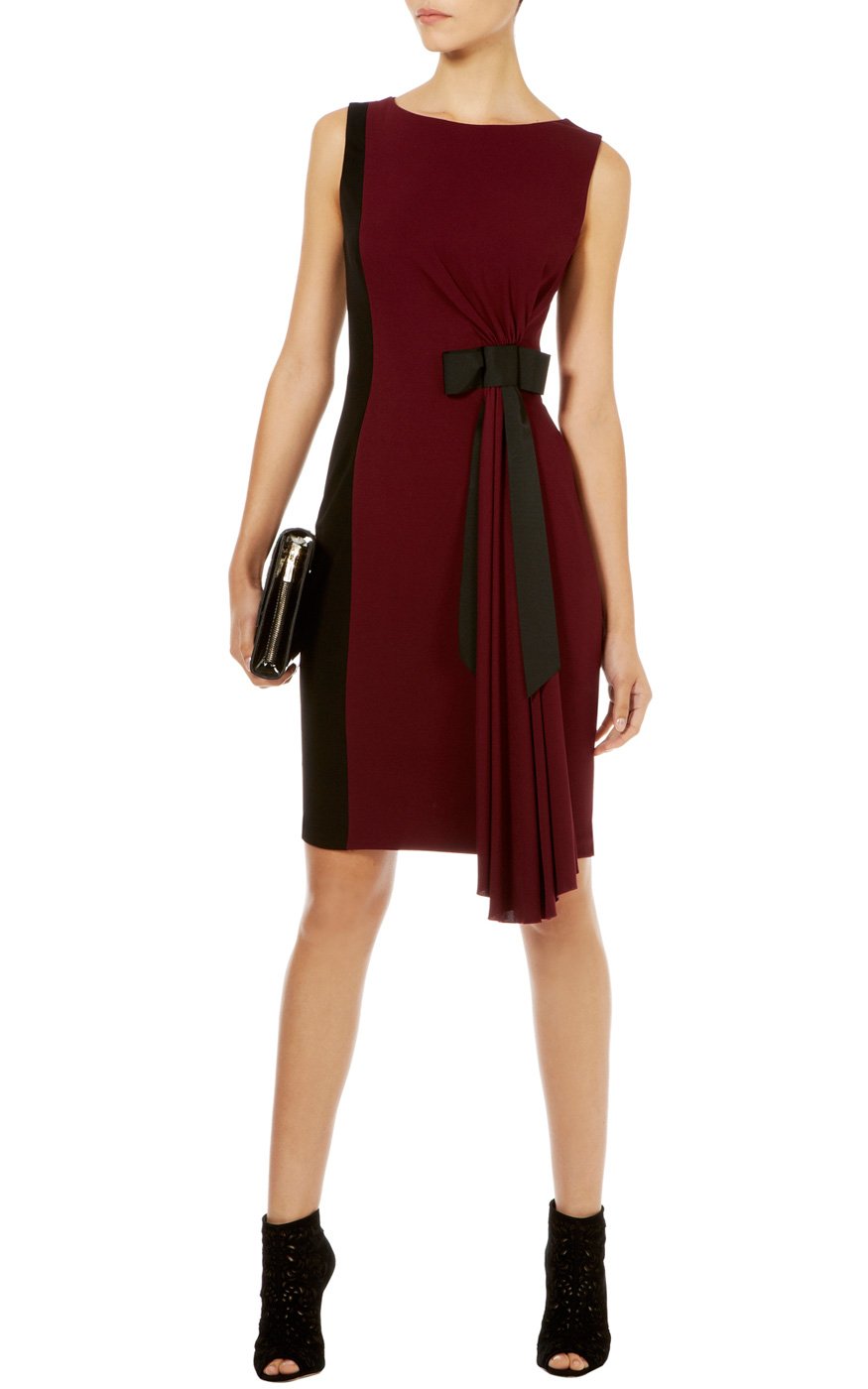 Lyst Karen Millen Bow Jersey Dress in Red