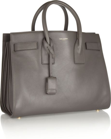 Saint Laurent Sac Du Jour Small Leather Tote in Gray | Lyst