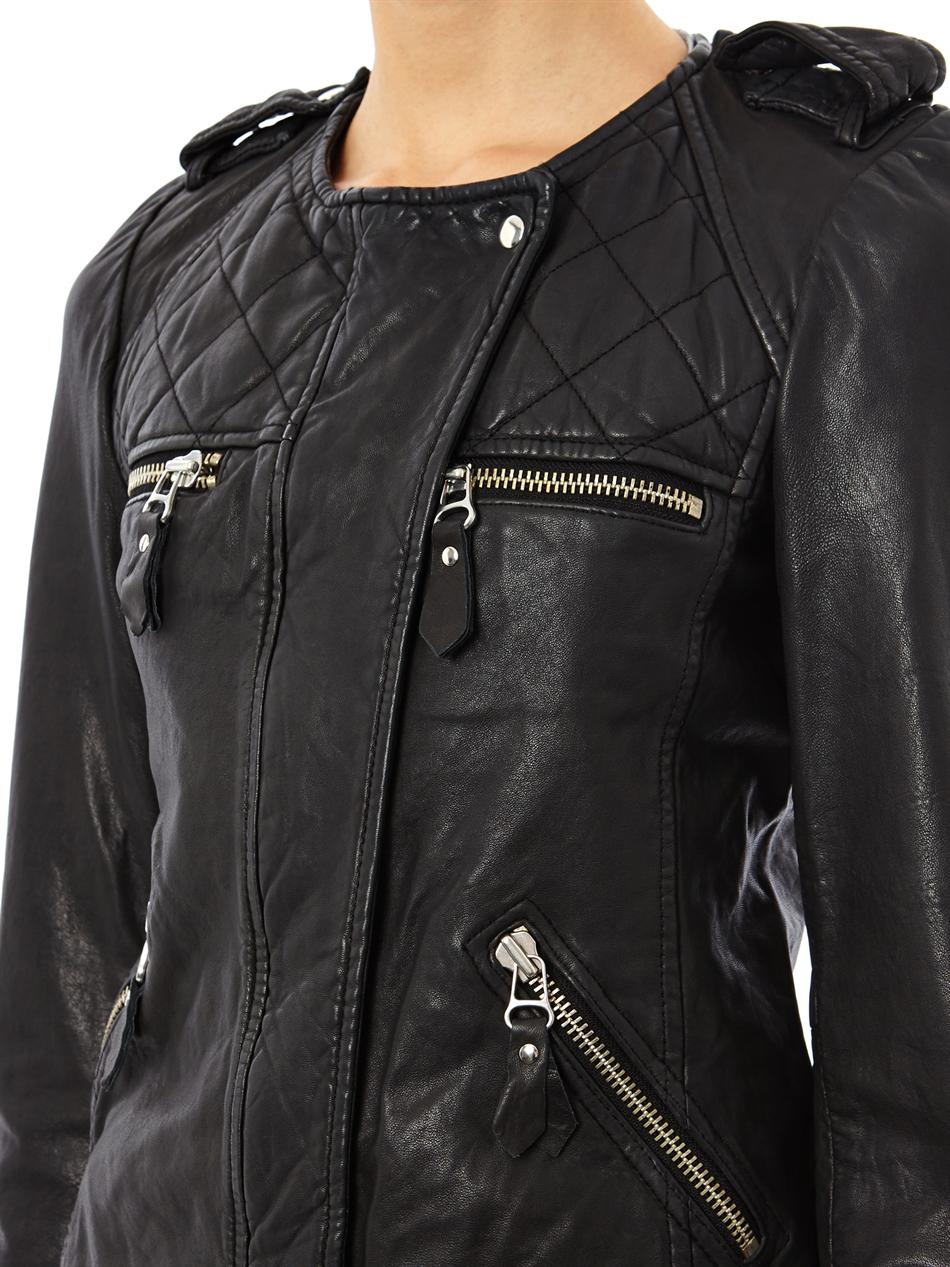 Lyst Étoile Isabel Marant Kady Leather Jacket In Black