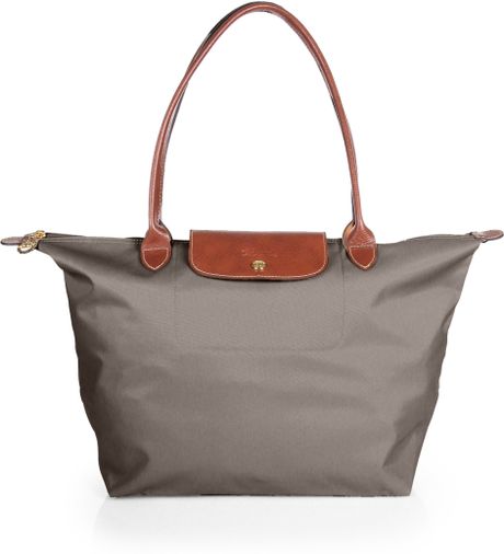 Longchamp Le Pliage Shoulder Tote in Gray (CLAY) | Lyst