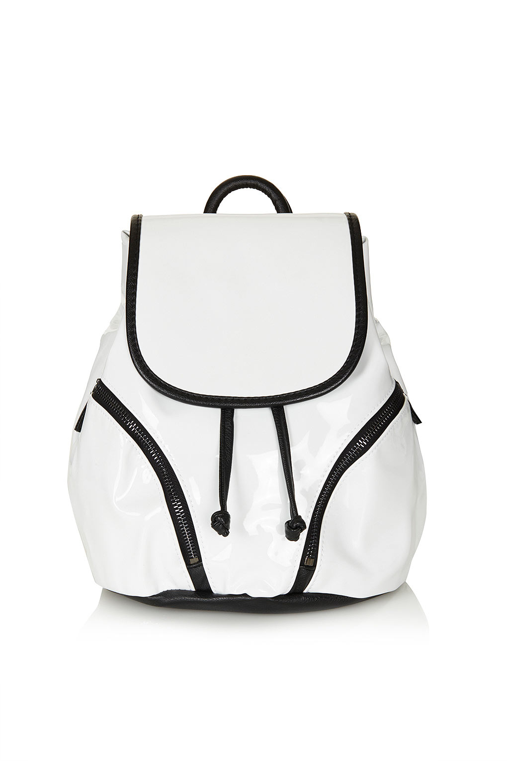 Lyst - Topshop Patent Mini Backpack in White