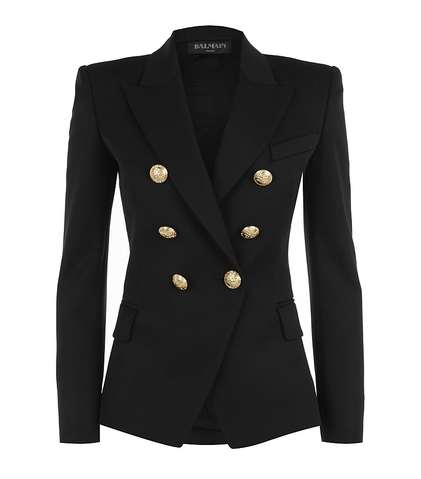 Balmain Military Blazer in Black | Lyst