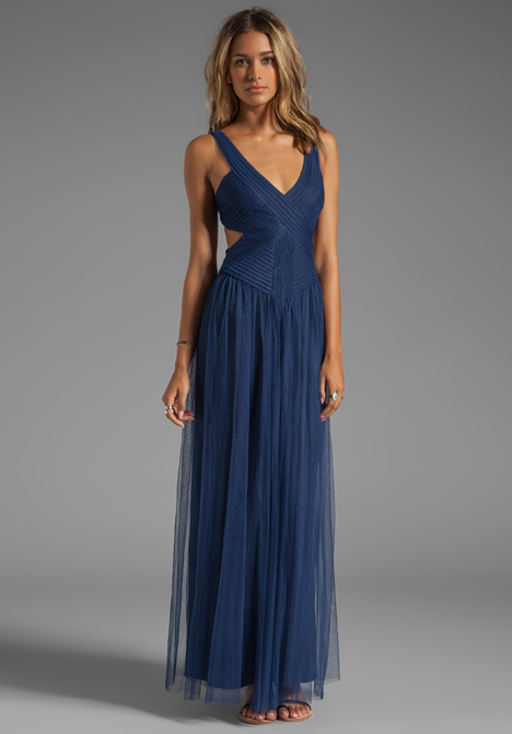 Bcbg Blue Backless Dress Best Dressed Bcbg Blue Backless Dress