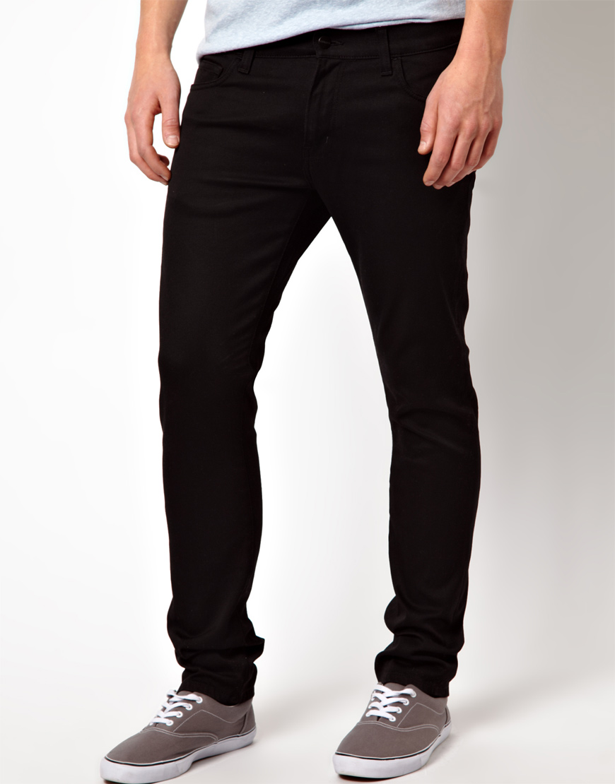 Lyst - Carhartt Jeans Rebel Skinny Fit Black Rinse in Black for Men