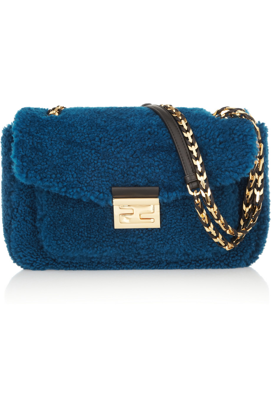 fendi shearling baguette