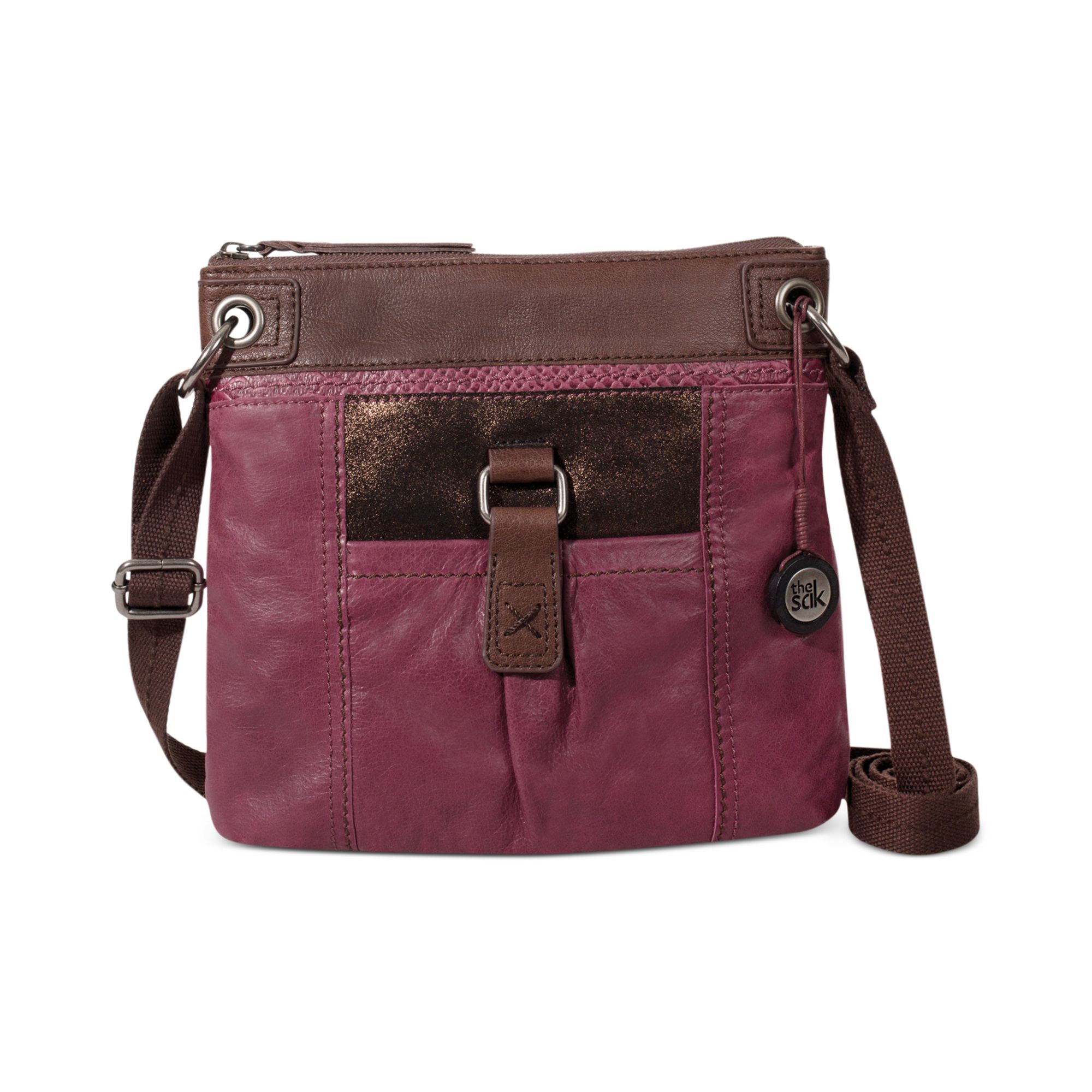 The sak Kendra Leather Crossbody in Purple (Bordeaux Block) Lyst