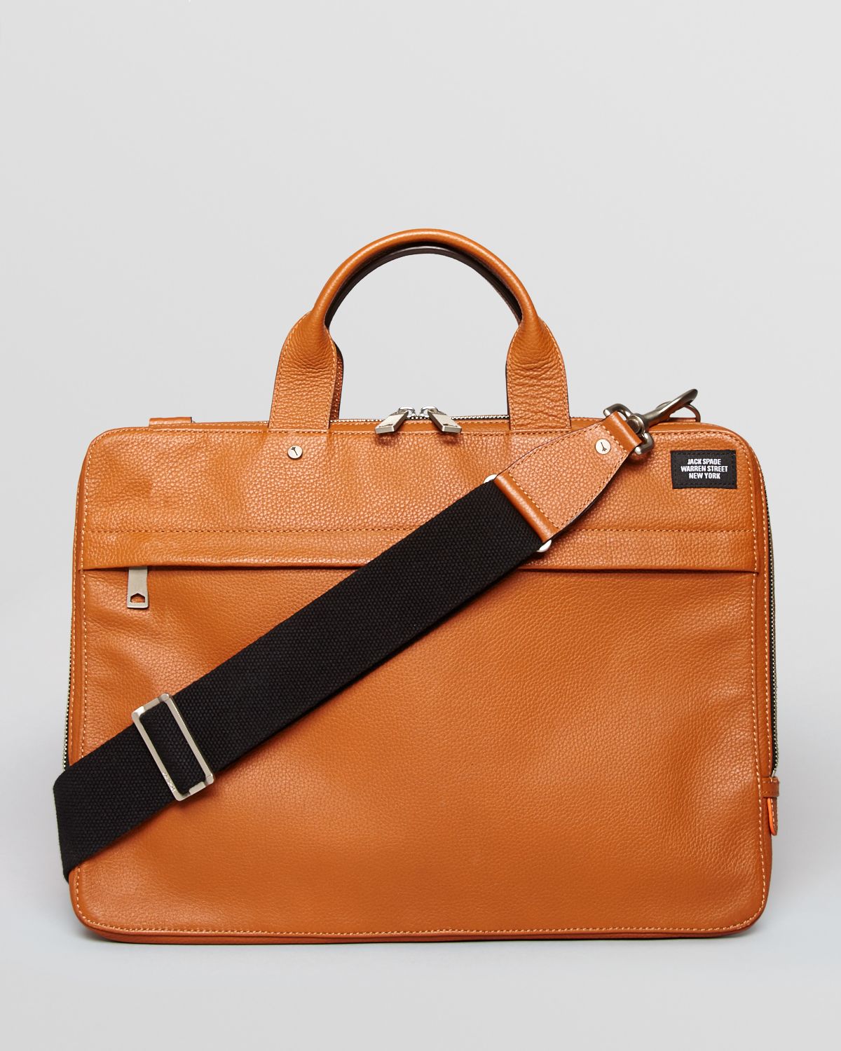 mens leather slim briefcase