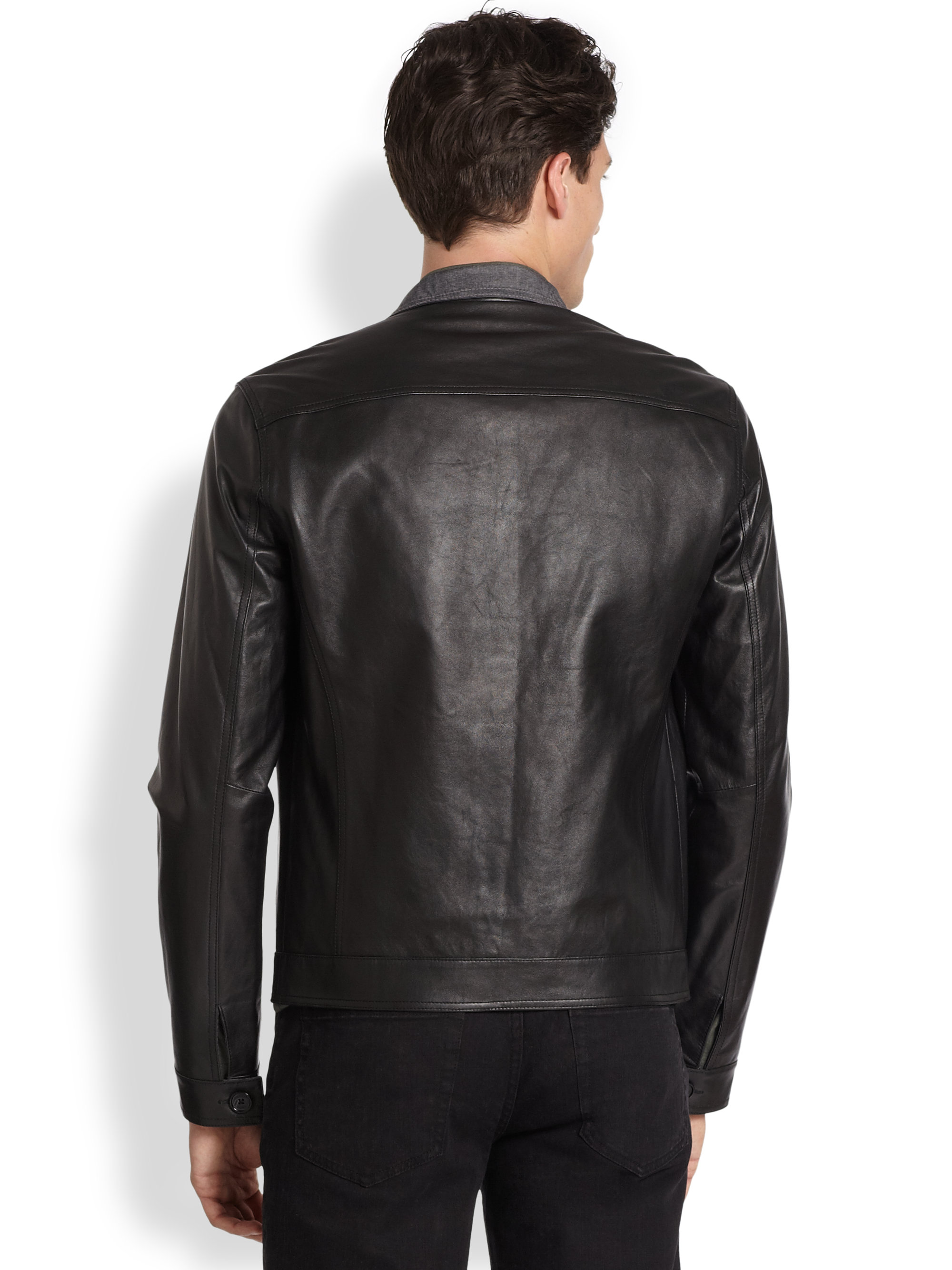 Michael Kors Reversible Leather Jacket In Black For Men Lyst Gallery