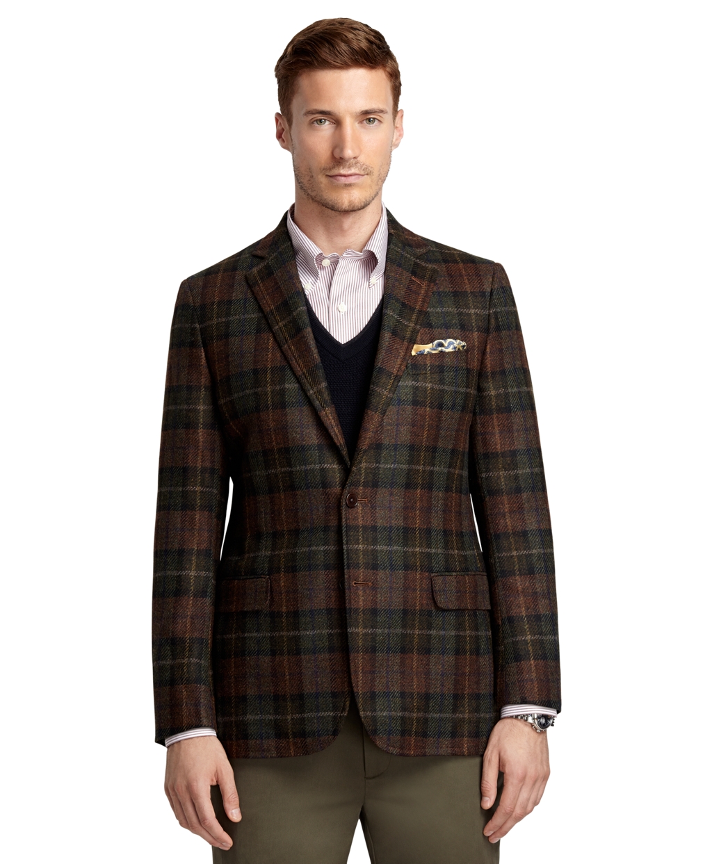 Brooks Brothers Fitzgerald Fit Large Plaid Deco Sport Coat in Green for ...