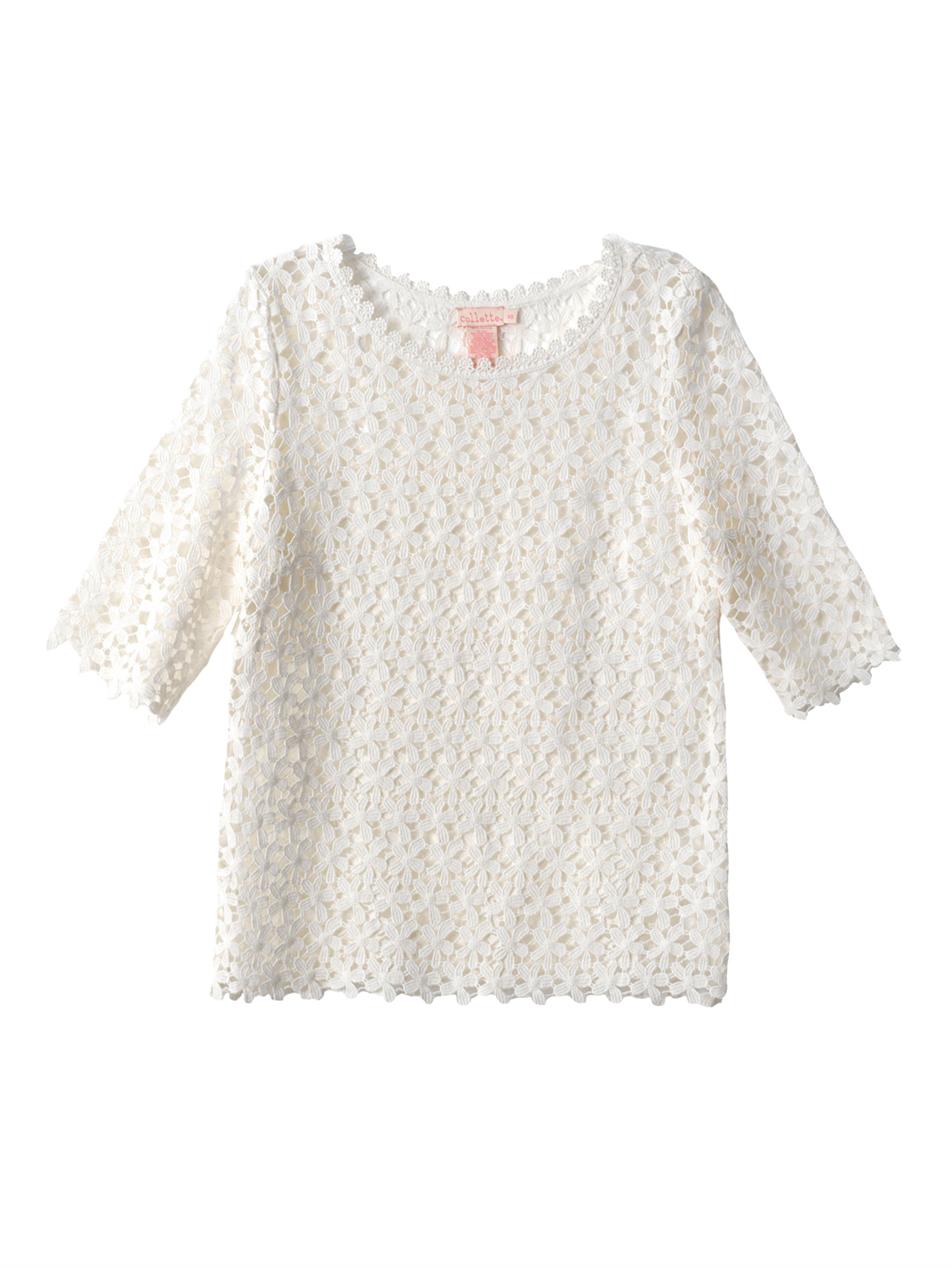 Lyst - Collette By Collette Dinnigan Daisy Chain Lace Top in White