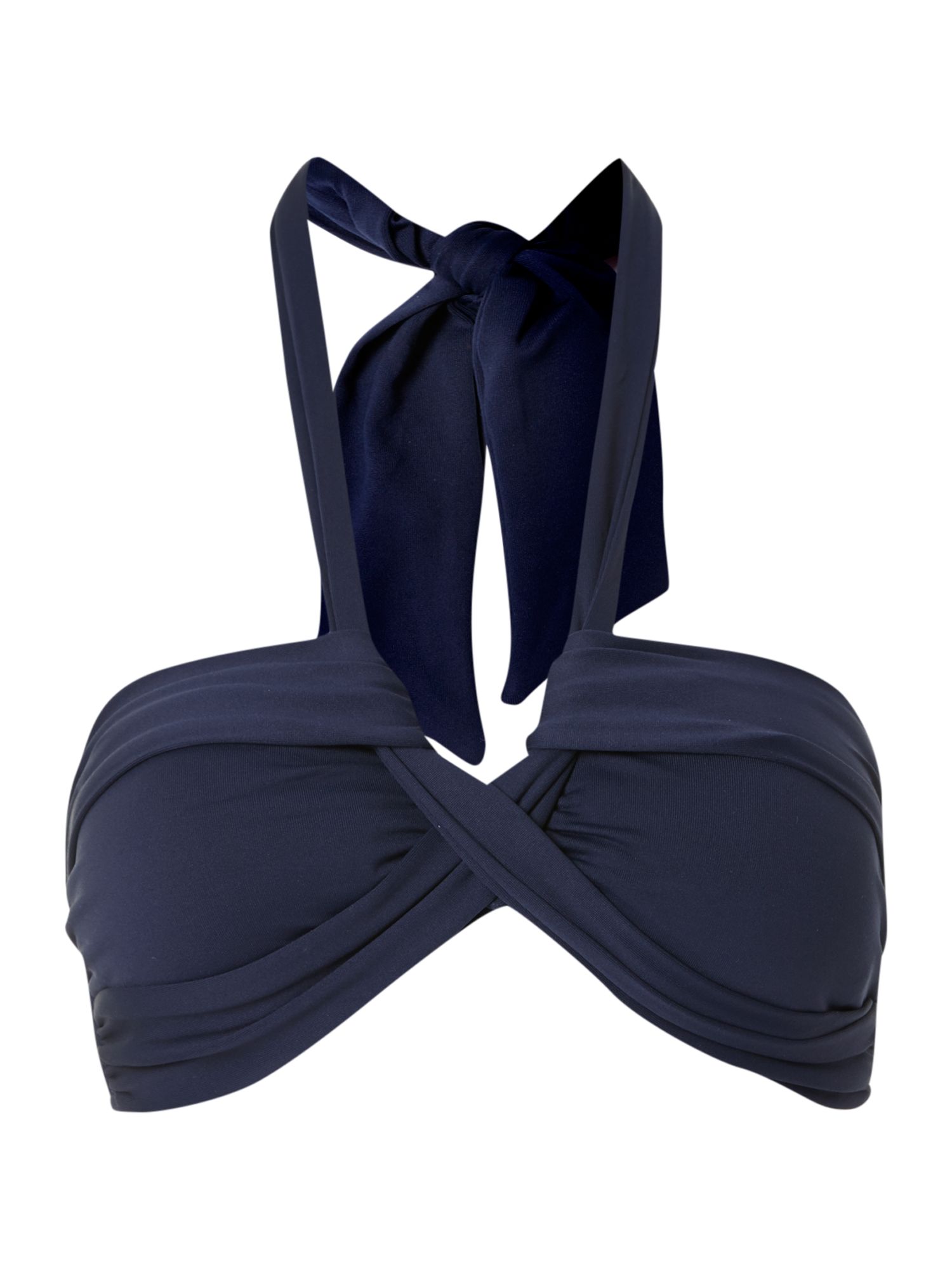 Seafolly Goddess Bandeau Halterneck Bikini Top in Blue (Navy) | Lyst