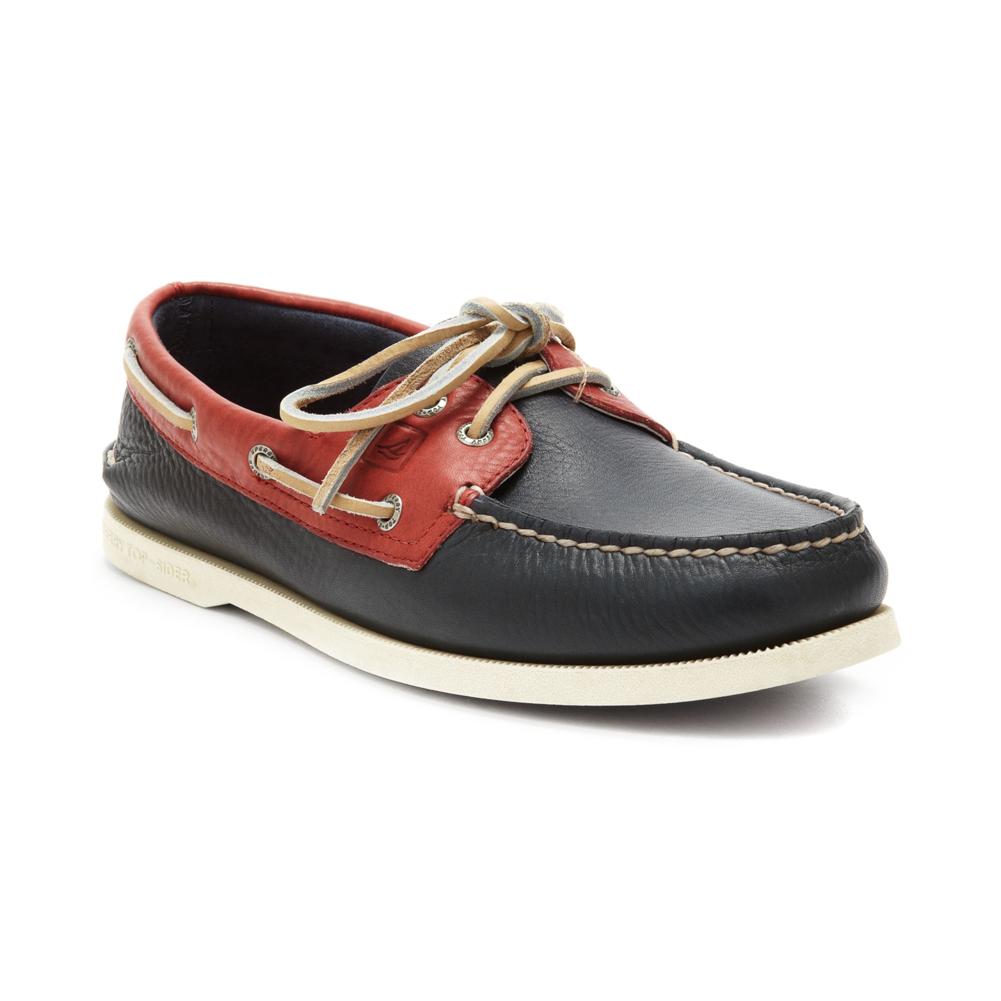 Sperry Top-Sider 2 Eye Relaxed Boat Shoes in Navy/Red (Blue) for Men - Lyst