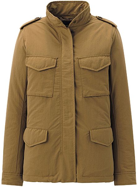 Uniqlo Military Jacket in Brown | Lyst