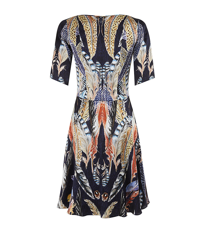 Temperley london Feather Print Dress | Lyst