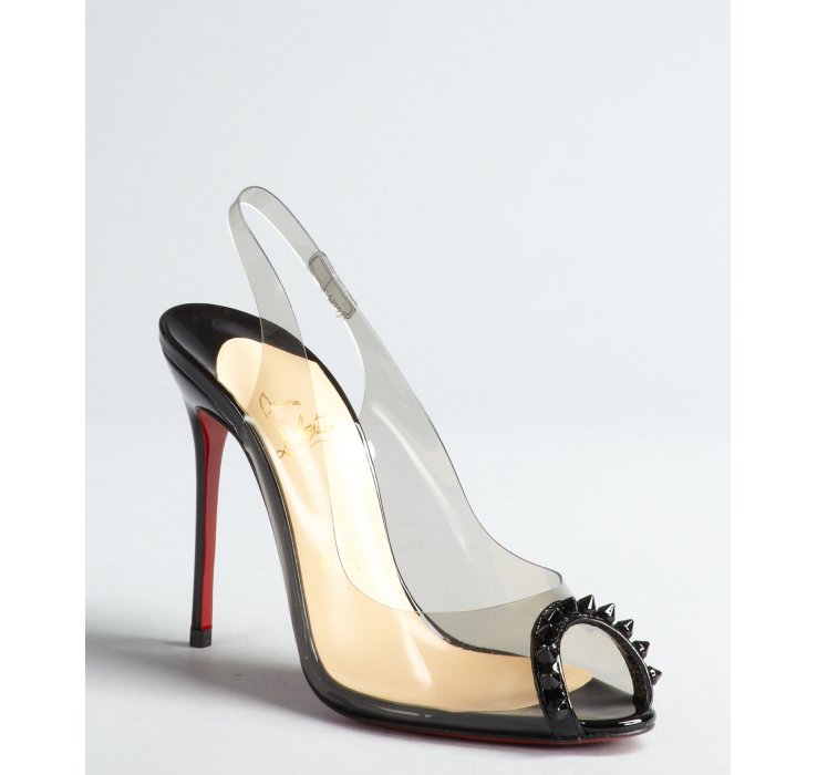 christian louboutin shoes - knockoffs - christian louboutin peep-toe slingback pumps Back mesh leather ...