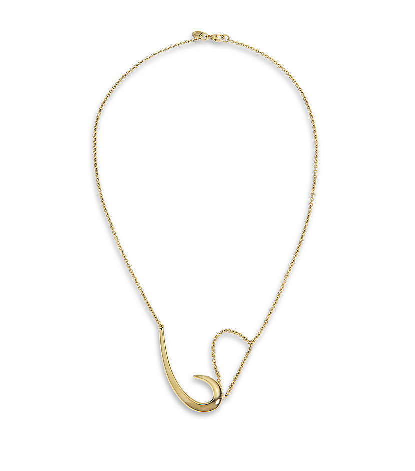Shaun Leane Silver and Gold Vermeil Hook Necklace in Gold (silver) | Lyst