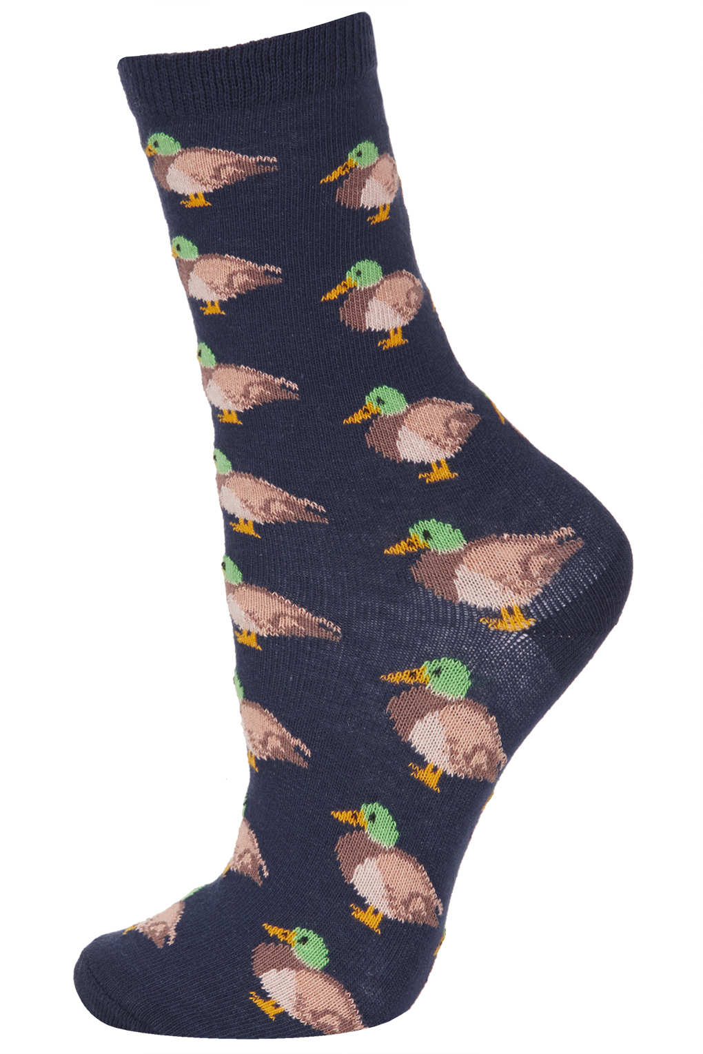 Lyst - Topshop Navy Mallard Duck Ankle Socks in Blue