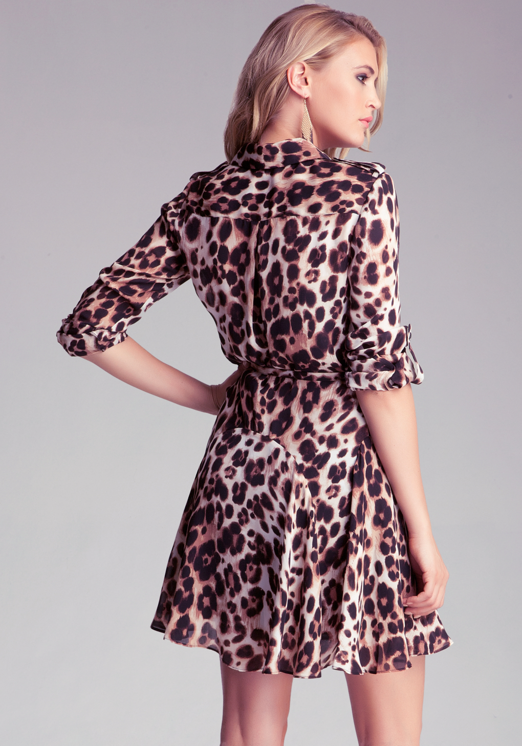 bebe leopard dress