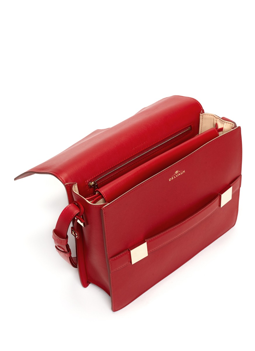 Lyst - Delvaux Madame Xl Polo Shoulder Bag in Red